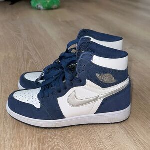 Nike Air Jordan 1 High Midnight Blue and White